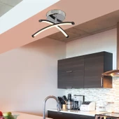 Apliqa Dosse 2Li Siyah 15 Watt Plafonyer 3 Renkli Ledli Modern Mutfak Banyo Led Salon Sarkıt Avize - 1