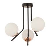 Apliqa Nida 3Lü Siyah Bakır Modern Mutfak Yatak Odası Retro Salon Avize thumbnail 3