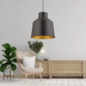 Apliqa Moena Siyah Modern Tekli Mutfak Cafe,Restoran için Uygun Retro Genç Odası Avize thumbnail 1