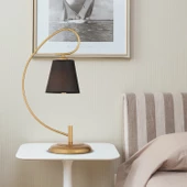 Apliqa Adora Eskitme Şapkalı Salon-Yatak Odası Masa Lambası Modern Tasarım Abajur thumbnail 2
