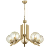 Apliqa Mikel 5 Lü Komple Eskitme Boyalı Bal Camlı Modern Retro Sarkıt Yatak Odası Salon Avize thumbnail 2