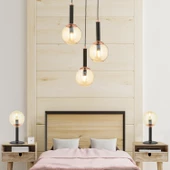 Apliqa Erna Yatak Odası Modern Retro Sarkıt Mutfak Salon Avize Seti thumbnail 2