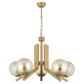 Apliqa Mikel 5 Lü Komple Eskitme Boyalı Bal Camlı Modern Retro Sarkıt Yatak Odası Salon Avize thumbnail 8