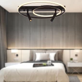 Apliqa Steve Mat Siyah Boyalı 50 Watt 300K Spot Salon Mutfak Genç Odası Ledli Avize - 1
