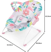 Bright Starts Flamingo Vibes 3 Noktalı Emniyet Kemeri Titreşimli Salyangoz ve Oyuncak Barı - 3
