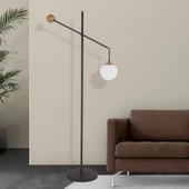 Thunder Siyah Eskitme Metal Kafe Restoran, Salon, Oturma Odası Köşe Lambader thumbnail 1