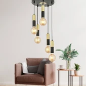 Miranda 5Li Sarkıt Eskitme Sarkıt Modern Genç Odası Mutfak Salon Sarkıt Avize thumbnail 1