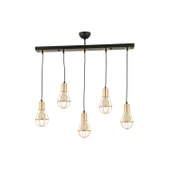 Ciri 5 Li Sıralı Gold Kaplama Tel Sarkıt Modern Genç Odası Mutfak Oturma Odası Salon Sarkıt Avize thumbnail 6