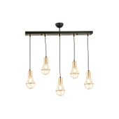 Ciri 5 Li Sıralı Gold Kaplama Tel Sarkıt Modern Genç Odası Mutfak Oturma Odası Salon Sarkıt Avize thumbnail 4