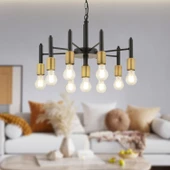 Apliqa Semin 9Lu Modern Cafe,Restoran için Uygun Retro Salon Avize thumbnail 1