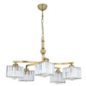 Apliqa Rima 5 Kollu Eskitme Kristalli Taşlı Modern Tasarım Salon-Yatak Odası Kristal Salon Avize thumbnail 6