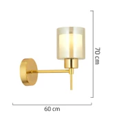 Apliqa Cemre 4 Lü Gold Modern Tasarım Yatak Odası Salon Avize-Aplik Seti 3 Parça Avize-Aplik Seti Seti thumbnail 2