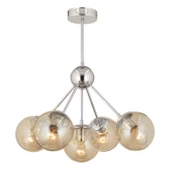 Apliqa Meyo 5Li Krom Bal Camlı Modern Genç Odası Yatak Odası Salon Avize thumbnail 4