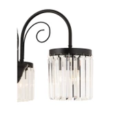 Apliqa Matias 3Lü Siyah Kristalli, Taşlı Modern Tasarım Kristal Salon Avize thumbnail 8