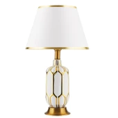 Apliqa Janset Beyaz Seramik Modern Salon-Yatak Odası Tasarım Abajur thumbnail 1