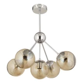 Apliqa Meyo 5Li Krom Bal Camlı Modern Genç Odası Yatak Odası Salon Avize thumbnail 5