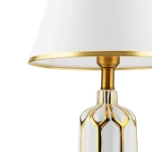 Apliqa Janset Beyaz Seramik Modern Salon-Yatak Odası Tasarım Abajur thumbnail 4