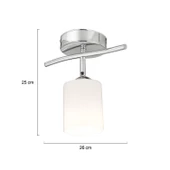 Apliqa Riley Tekli Krom Spot Bardak Camlı Modern Koridor Mutfak Salon Plafonyer Avize - 5