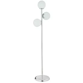 Apliqa Zambak 3 Lü Krom Beyaz Camlı Modern Dekoratif Tasarım Metal Lambader - 6