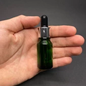 10Ml Yeşil Cam Damlalıklı Şişe , Gümüş Metal Kapak , 10 Cc Yeşil Cam Damlalıklı Şişe x 6 Adet thumbnail 1