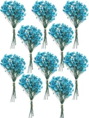 Nettenevime 10lu Set Kuru Çiçek Doğal MAVİ Cipso Şoklanmış Bozulmaz - 1