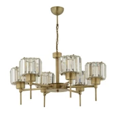 Apliqa Sadem 6'Lı Eskitme Kristalli Taşlı Modern Tasarım Salon-Yatak Odası Kristal Salon Avize thumbnail 3