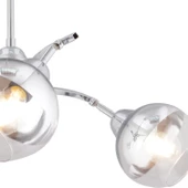 Apliqa Abbey 3'lü Krom Rengi Krom Camlı Yuvarlak Modern Oturma Odası Spot Salon Avize thumbnail 4