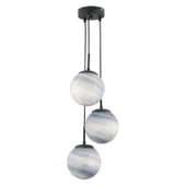 Apliqa EFSER 3LÜ YUVARLAK Modern Oturma Odası Salon Sarkıt Avize thumbnail 2