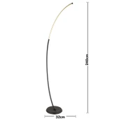 Apliqa Visellia Siyah 24 Watt Modern Tasarım Ledli Metal Lambader - 4