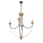 Apliqa Obito 4Lü Siyah Eskitme Modern Sarkıt Yatak odası Retro Salon Avize thumbnail 4