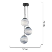 Apliqa EFSER 3LÜ YUVARLAK Modern Oturma Odası Salon Sarkıt Avize thumbnail 5