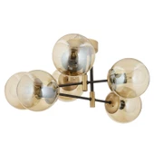 Apliqa Maral 6Lı Siyah Eskitme Bal Camlı Modern Genç Odası Yatak Odası Retro Salon Avize thumbnail 4