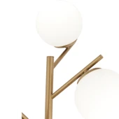 Renji 3Lü Eskitme Boyalı Beyaz Camlı Modern Tasarım Metal Lambader thumbnail 4