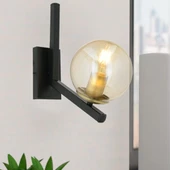 Mikel Siyah Eskitme Duvar Lambası Yatak Odası-Yatak Başı-Banyo İçin Modern Aplik thumbnail 1