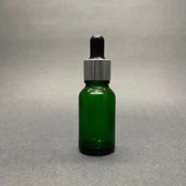 15Ml Yeşil Cam Damlalıklı Şişe , Gümüş Metal Kapak , 15 Cc Yeşil Cam Damlalıklı Şişe x 6 Adet thumbnail 2