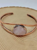 Pembe Kuvars Taşı Bakır Bileklik (52602) thumbnail 3