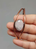 Pembe Kuvars Taşı Bakır Bileklik (52602) thumbnail 4