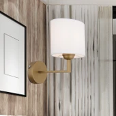 Zadie Tekli Beyaz Şapkalı Eskitme Duvar Lambası Yatak Odası-yatak Başı-banyo Için Modern Aplik thumbnail 1