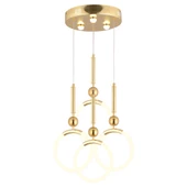 Struer 4'lü Yuvarlak Gold Ledli 89 Watt Modern Koridor, Yatak Odası Salon Sarkıt Led Avize thumbnail 2