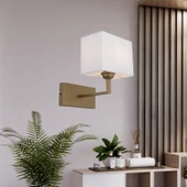 Rylee Tekli Beyaz Şapkalı Eskitme Duvar Lambası Yatak Odası-yatak Başı-banyo Için Modern Aplik thumbnail 1