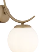 Apliqa Germaine Tekli Eskitme Beyaz Camlı Modern Yatak Başı, Salon Aplik - 4