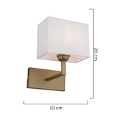 Rylee Tekli Beyaz Şapkalı Eskitme Duvar Lambası Yatak Odası-yatak Başı-banyo Için Modern Aplik thumbnail 5