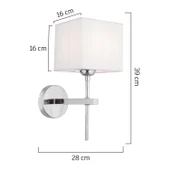 Rory Tekli Beyaz Şapkalı Krom Duvar Lambası Yatak Odası-yatak Başı-banyo Için Modern Aplik thumbnail 5