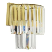 Nilüfer Eskitme Kristal Taşlı Duvar Lambası Yatak Odası-Yatak Başı-Salon için Aplik thumbnail 3