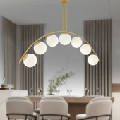 Fralde 7 Li Gold Modern Mutfak Cafe Restoran için Uygun Retro Salon Avize thumbnail 1