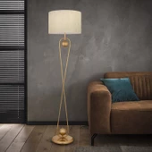 Apliqa Letta Eskitme Şapkalı EskitmeModern Tasarım Ayaklı Abajur Lamba Metal Lambader - 2