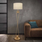 Apliqa Letta Eskitme Şapkalı EskitmeModern Tasarım Ayaklı Abajur Lamba Metal Lambader - 1