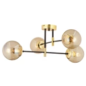 Apliqa Maral 4Lü Siyah Gold Bal Camlı Modern Koridor Mutfak Salon Retro Avize - 2
