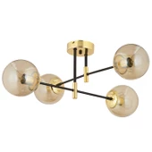 Apliqa Maral 4Lü Siyah Gold Bal Camlı Modern Koridor Mutfak Salon Retro Avize - 4