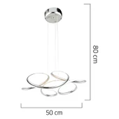 Apliqa Aldo Krom Sarkıt 140 Watt Sarkıt 3 Renkli Ledli Modern Mutfak Banyo Led Salon Sarkıt Avize - 4